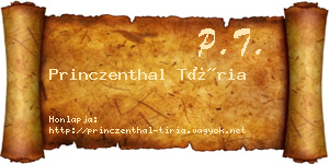 Princzenthal Tíria névjegykártya